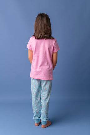 Kız Çocuk Pembe Moon Pijama Takımı (5-12yaş)-2