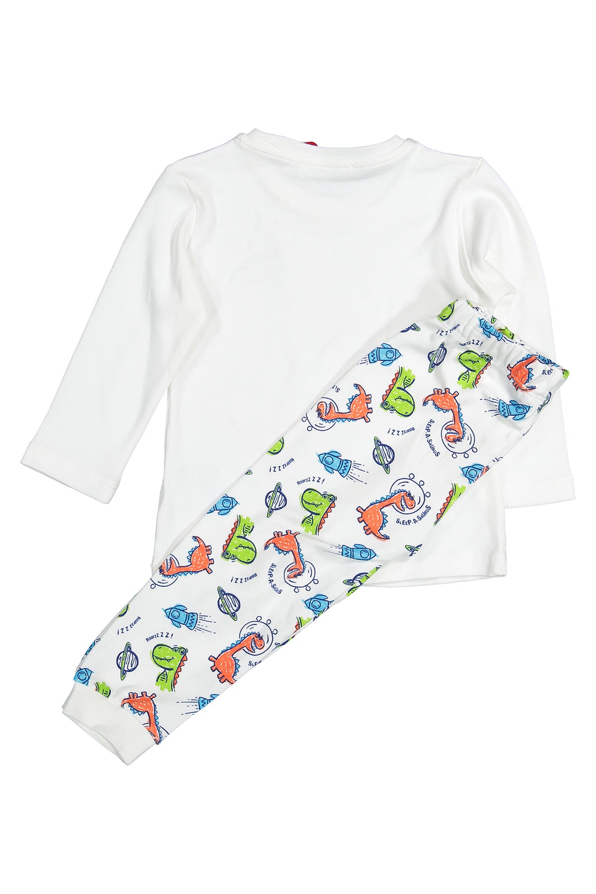 Erkek Çocuk Dinazor Baskılı Pijama Takımı-4