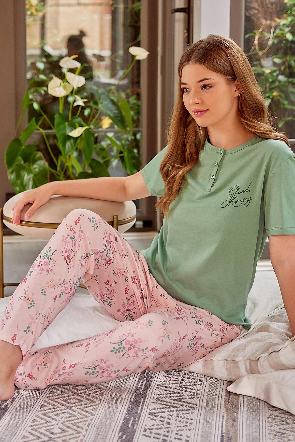 Kadın Kısa Kollu Pijama Takımı-2