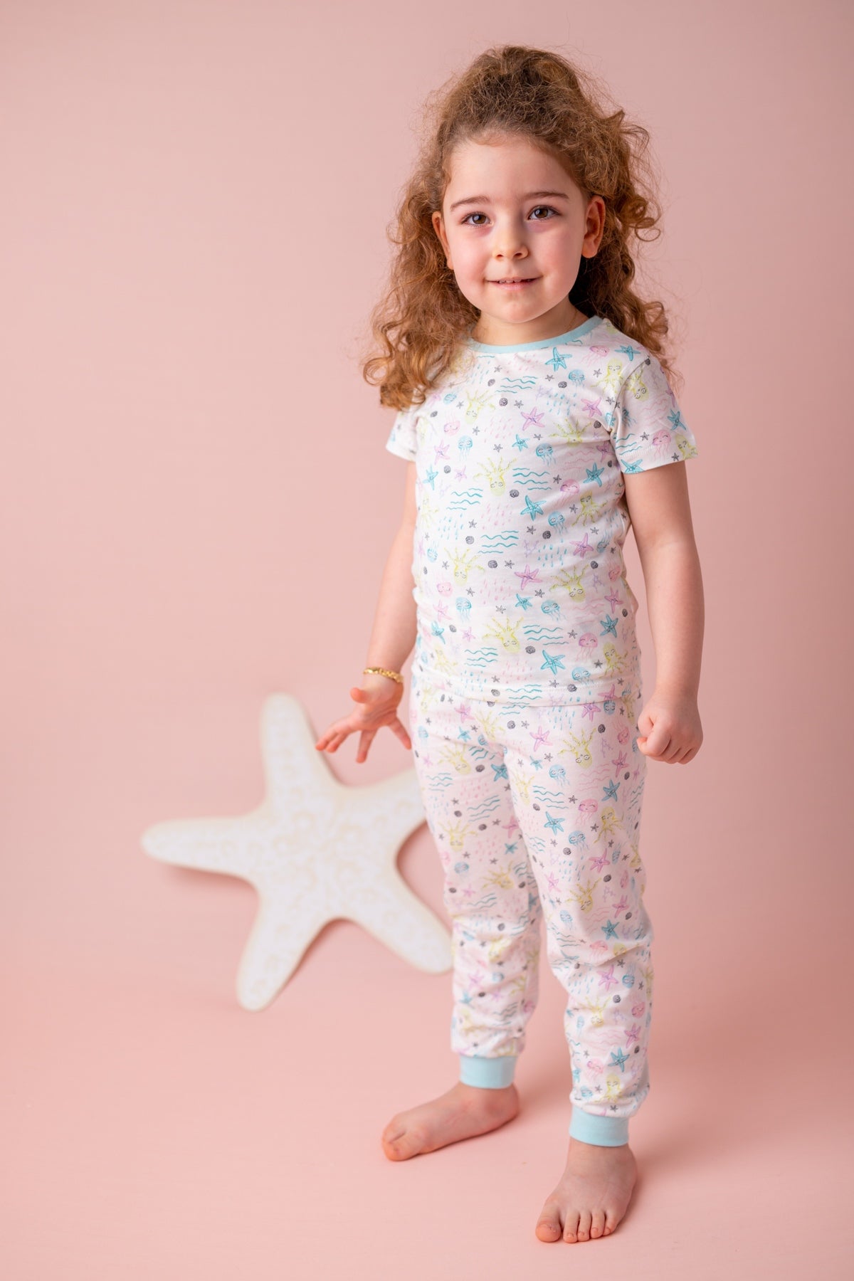 Kız Bebek Ekru Seaworld Pijama Takımı (1-4yaş)-0