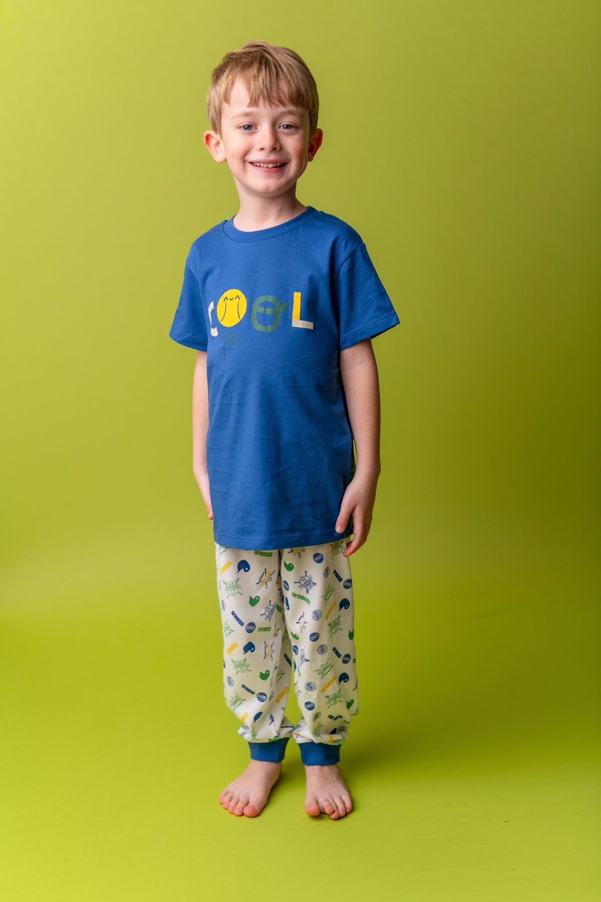 Erkek Çocuk Lacivert Cool Pijama Takımı (5-12yaş)-0