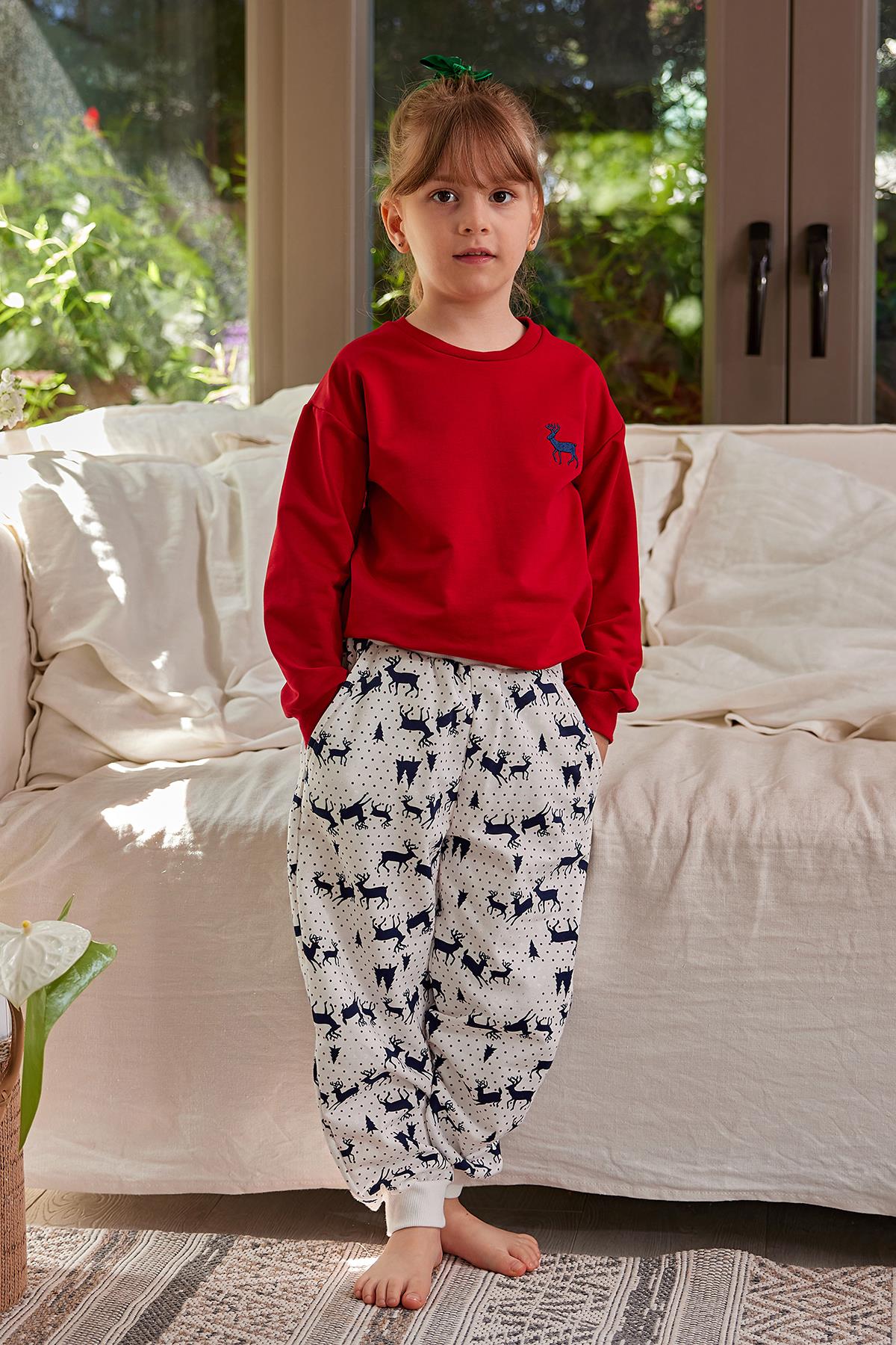 Kız Çocuk Uzun Kollu Pijama Takımı-0