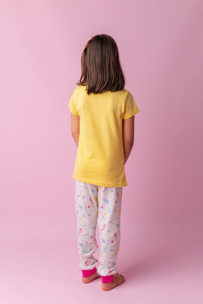 Kız Çocuk Sarı Be Free Pijama Takımı (5-12yaş)-1