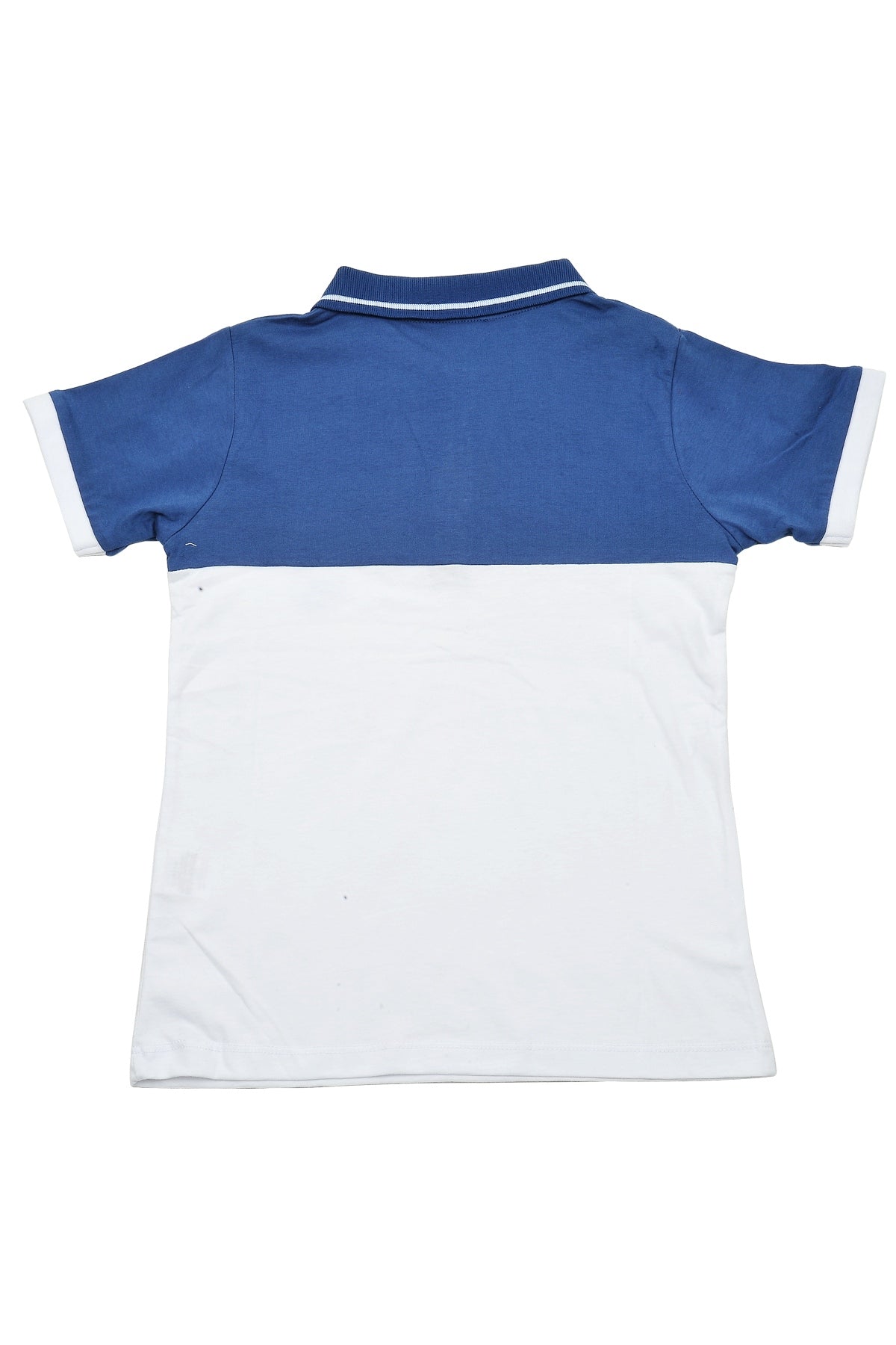 Erkek Çocuk Mavi Renk Bloklu Polo Yaka T-Shirt (5-14yaş)-3