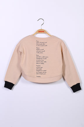 Kız Çocuk Crop Sweatshirt (6-12yaş)-3