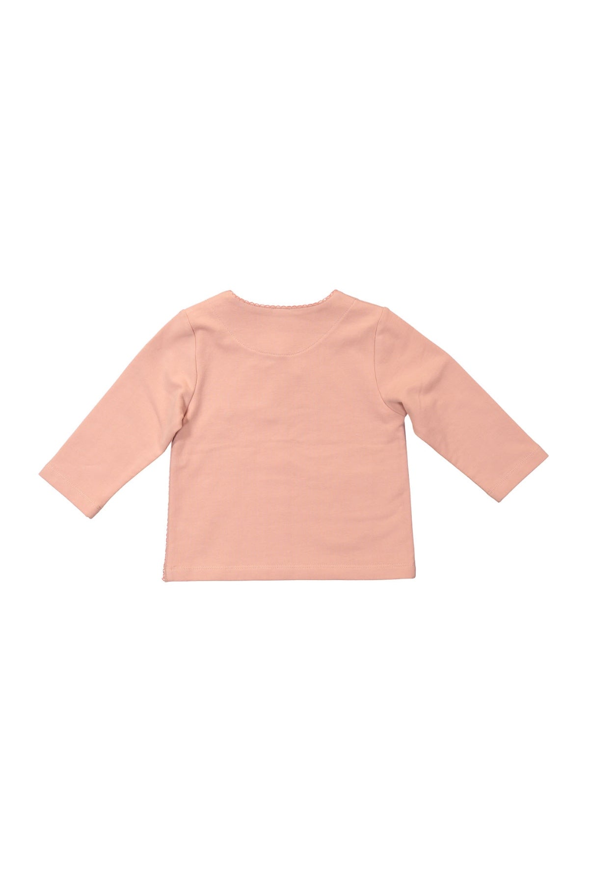 Kız Bebek Pudra Çıtçıtlı Cep Detaylı Kruvaze Sweatshirt (9ay-4yaş)-4