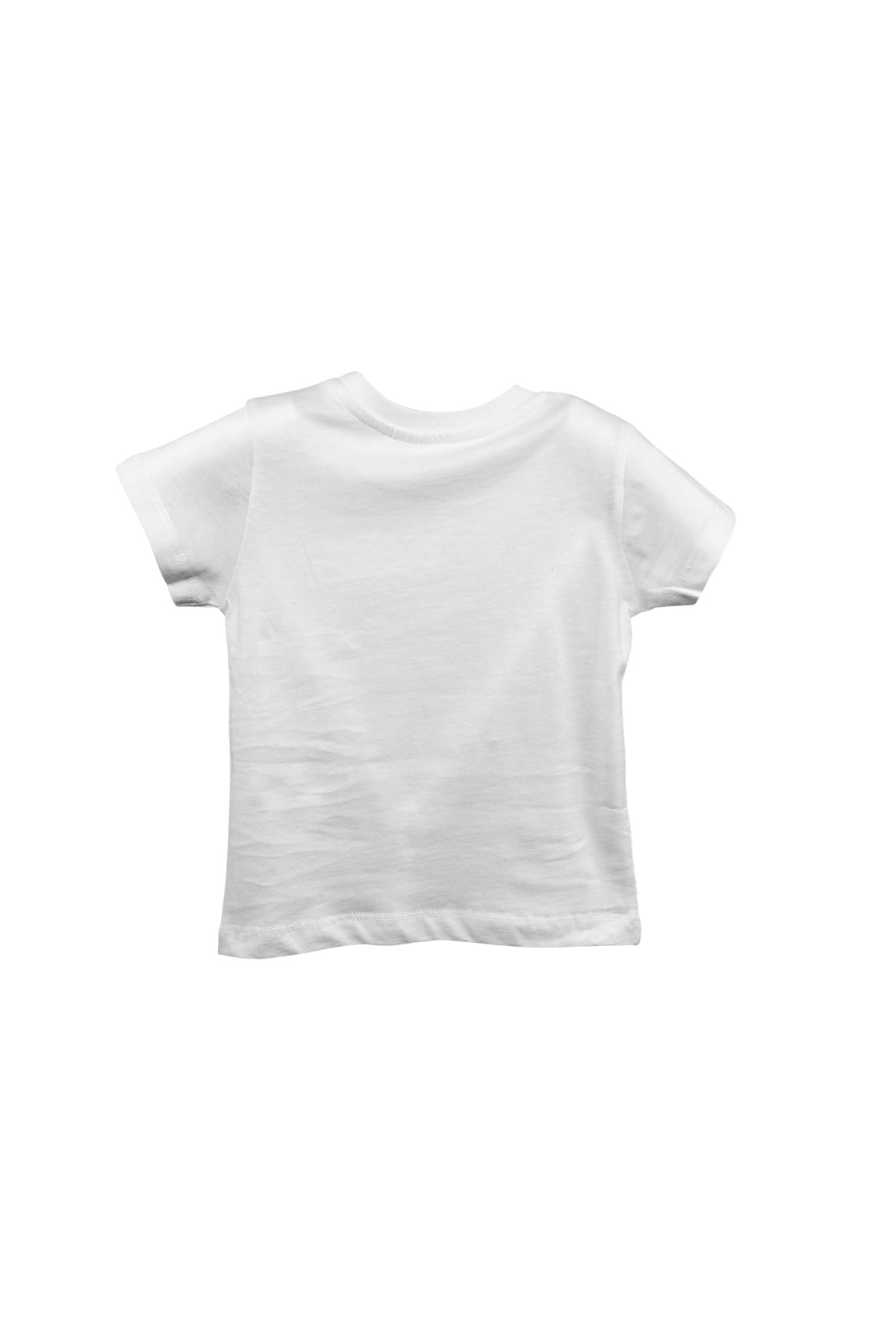 Erkek Bebek Yaka Çıtçıtlı Sarı Cepli Beyaz T-Shirt (9ay-4yaş)-4