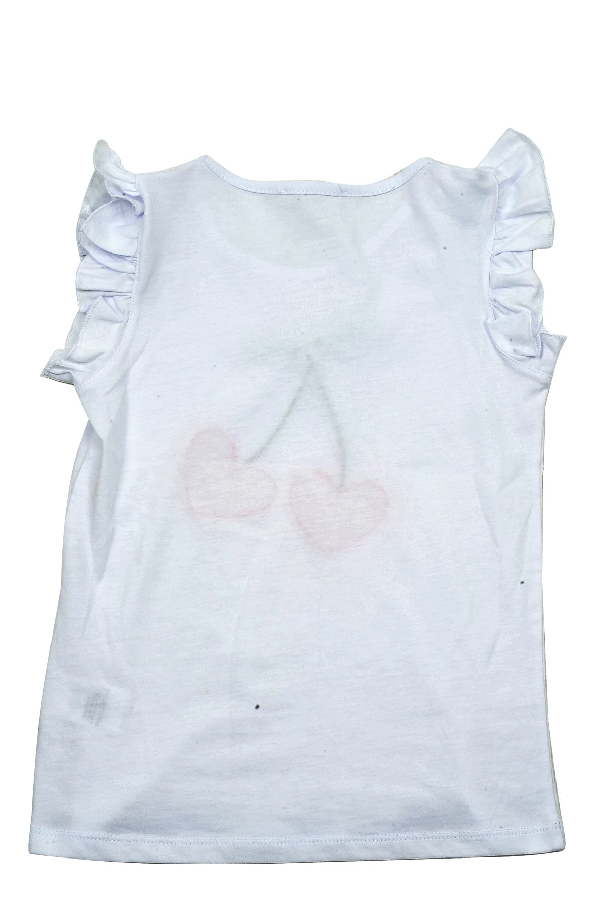 Kız Çocuk Beyaz Cherry Aplikeli T-Shirt (5-14yaş)-2
