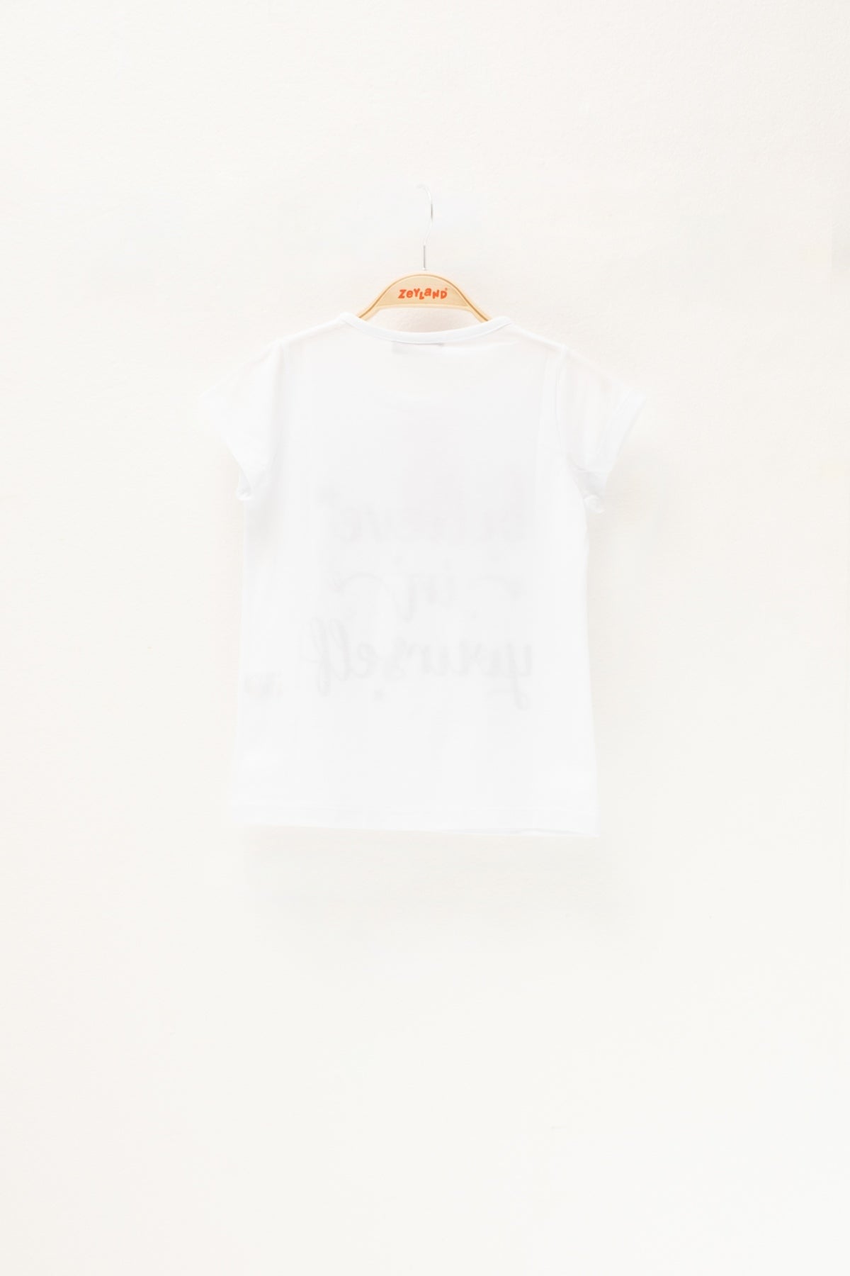 Kız Çocuk Believe in Yourself Baskılı Beyaz T-Shirt (5-12yaş)-2