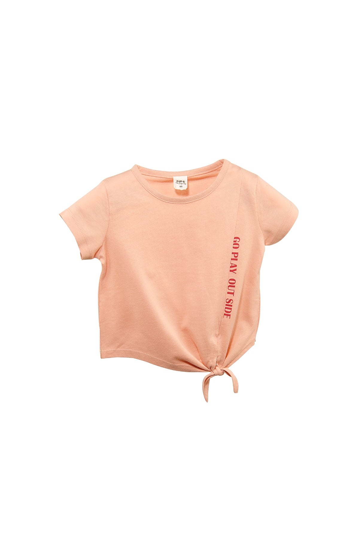 Kız Bebek Pudra Bağlamalı Crop T-Shirt (9ay-4yaş)-3