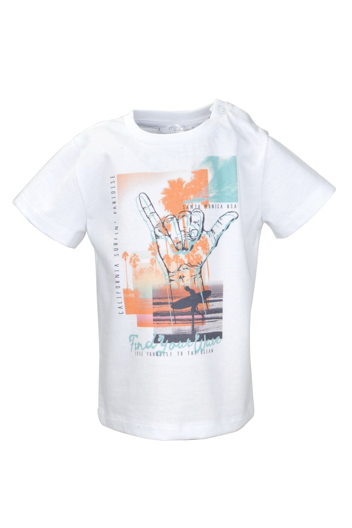 Erkek Bebek Beyaz Find Your Wave T-Shirt (9ay-4yaş)-2
