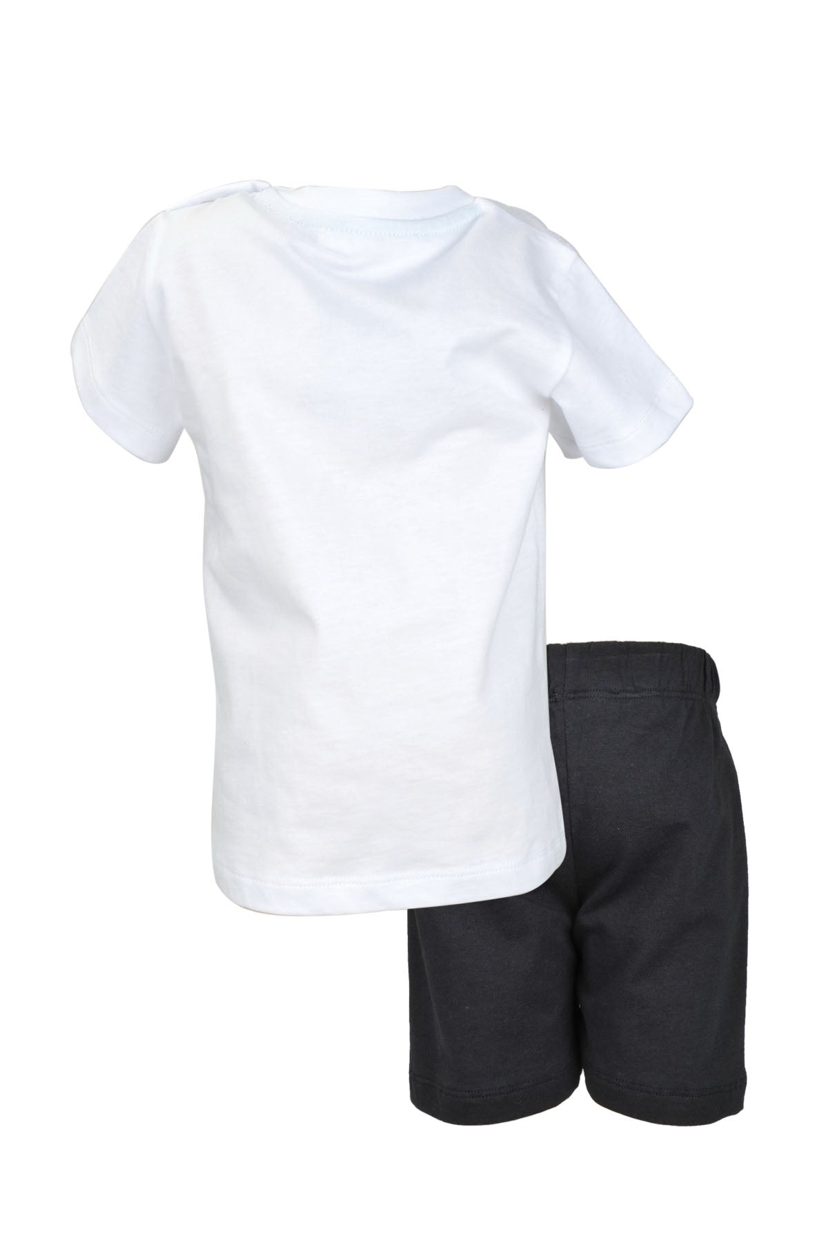 Erkek Bebek Beyaz Funny Monster T-Shirt ve Şort Takım (9ay-7yaş)-3