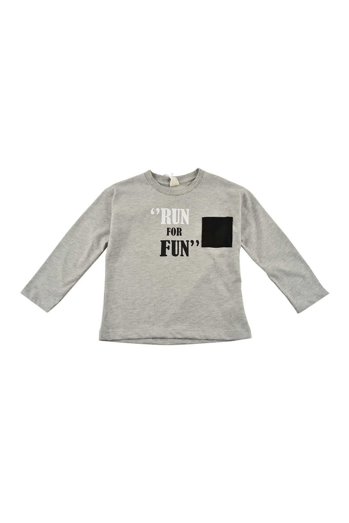 Erkek Bebek Grimelanj Run For Fun Baskılı Siyah Cep Detaylı Uzun Kollu T-Shirt (9ay-4yaş)-3