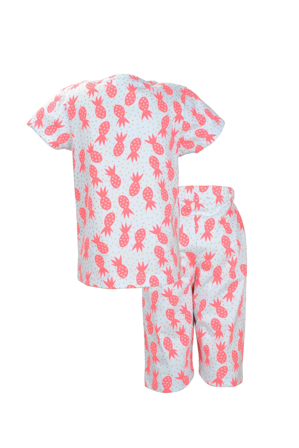 Kız Bebek Beyaz Pembe Ananas Pijama Takımı (1-6yaş)-3