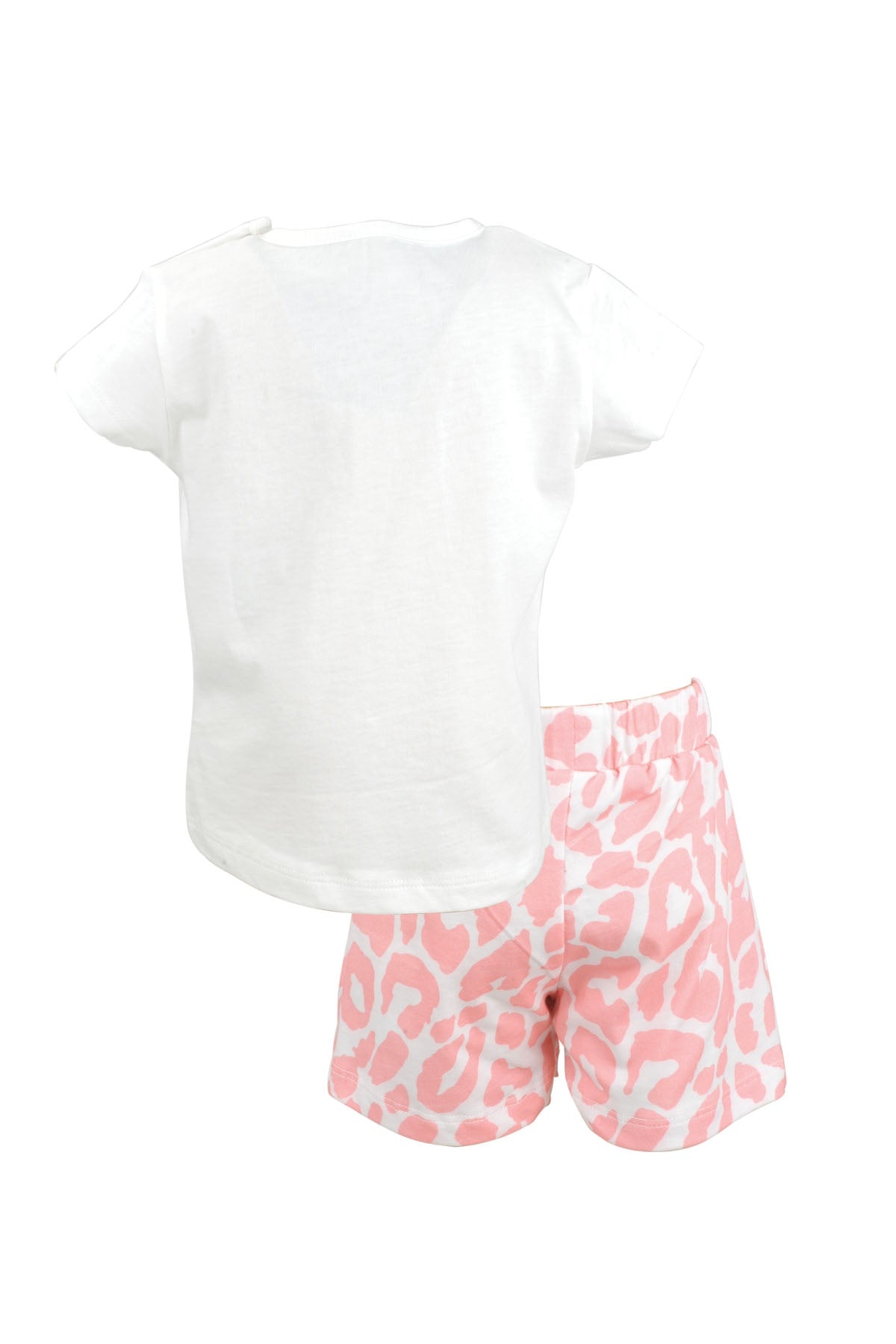 Kız Bebek Beyaz Giraffe T-Shirt ve Şort Takım (3-24ay)-1