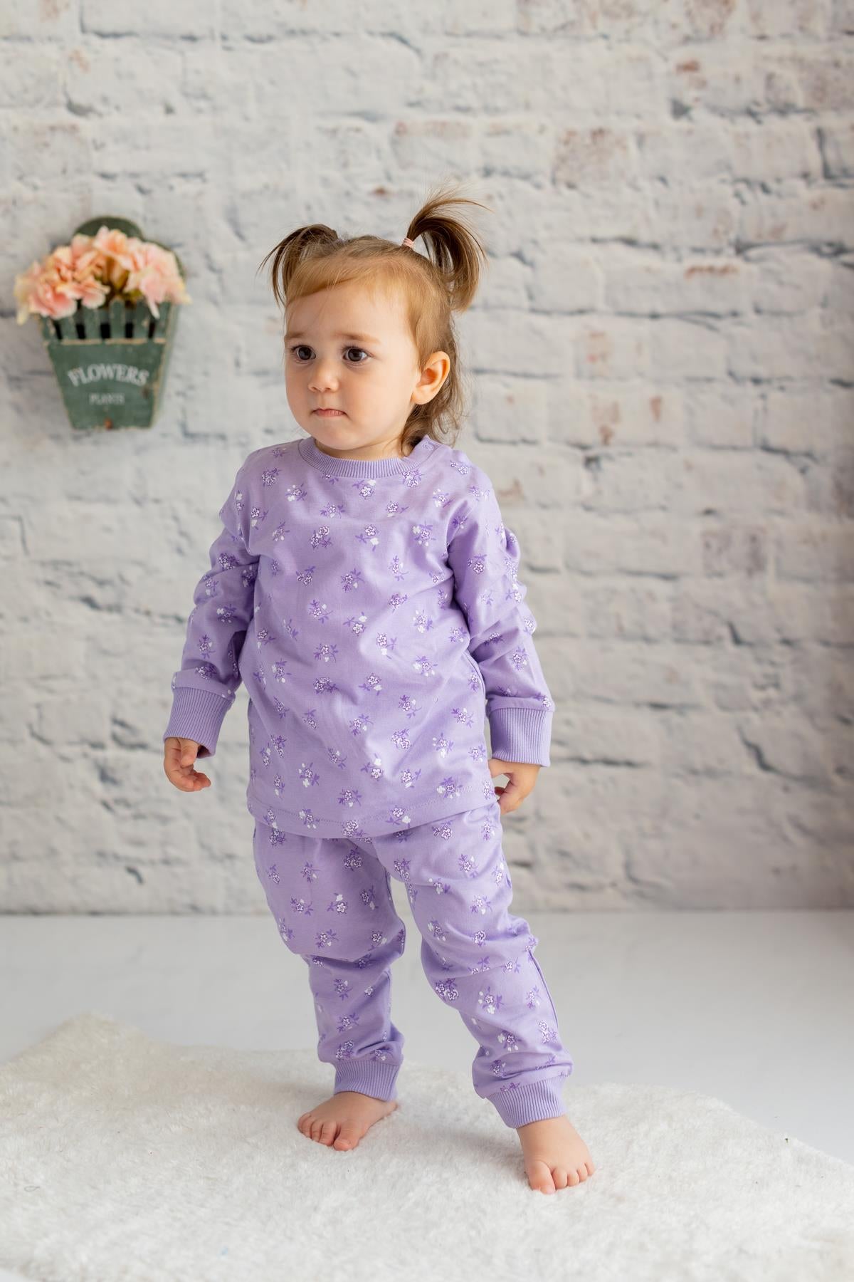 Kız Bebek Desenli Pijama Takımı-0