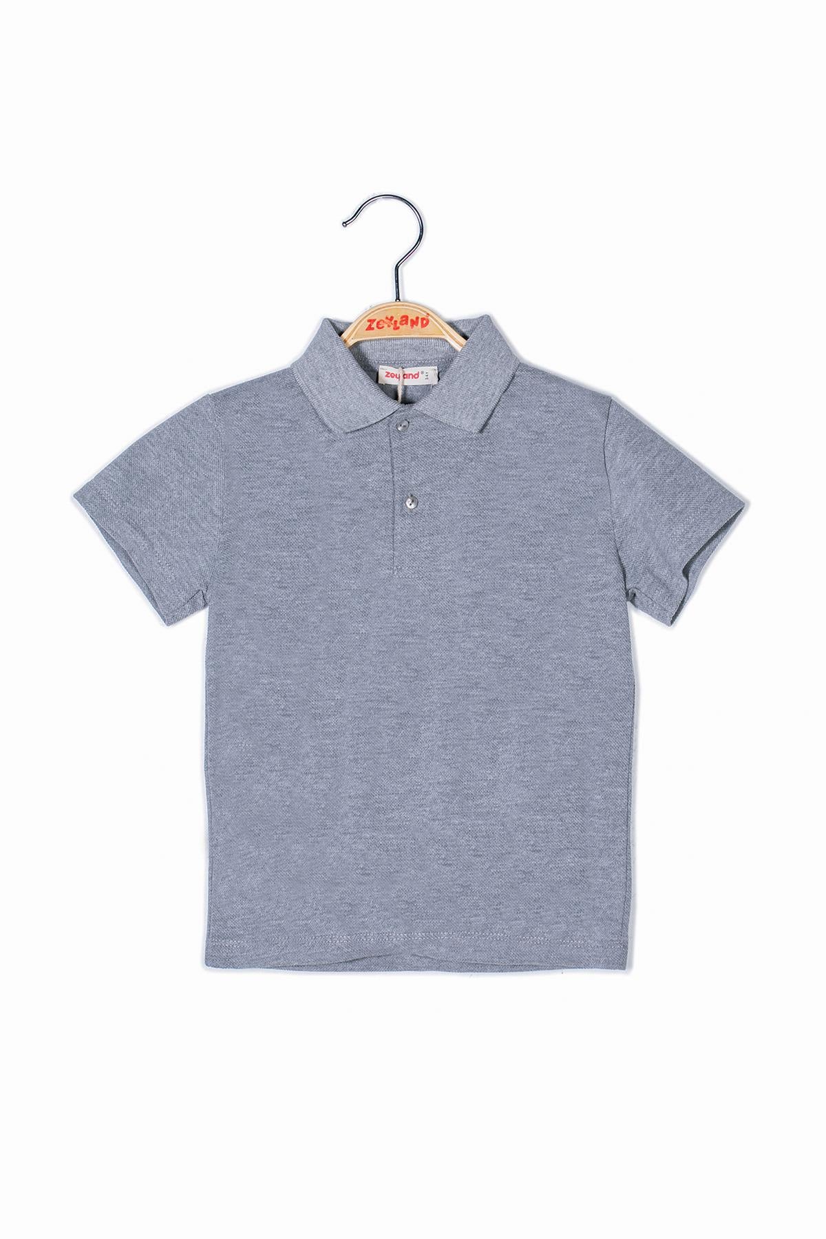 Unisex Çocuk Polo Yaka Kısa Kol T-shirt-1
